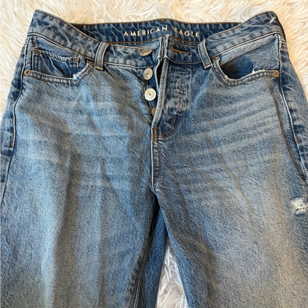 American Eagle Outfitters Women's Tomgirl Blue Jeans - Picture 1 of 4